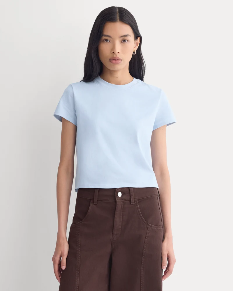 Forever Jersey Shrunken Crew | Cashmere Blue