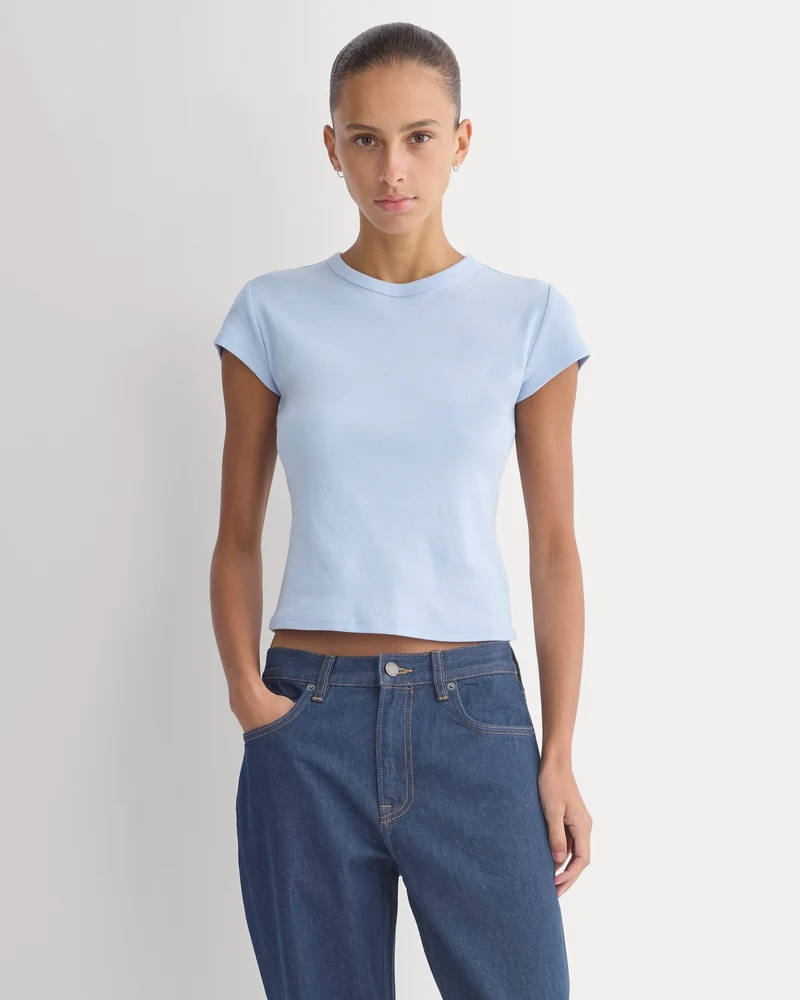 RetroSoft Cotton Crew | Cashmere Blue