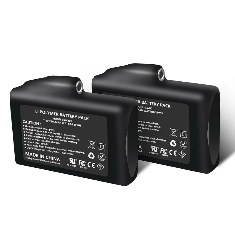 2Pcs 7 Volt 2200 & 3000mAh wiederaufladbarer Li-Ionen-Akku