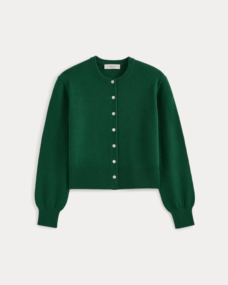 Cashmere Cropped Cardigan | Eden Green