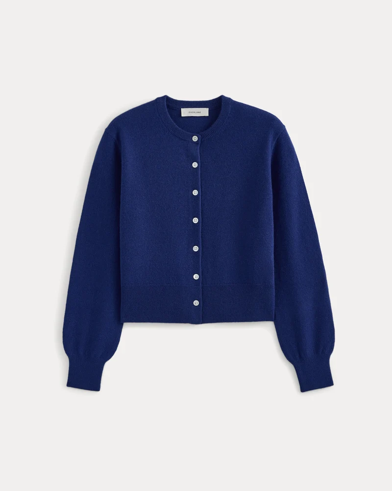 Cashmere Cropped Cardigan | Klein Blue