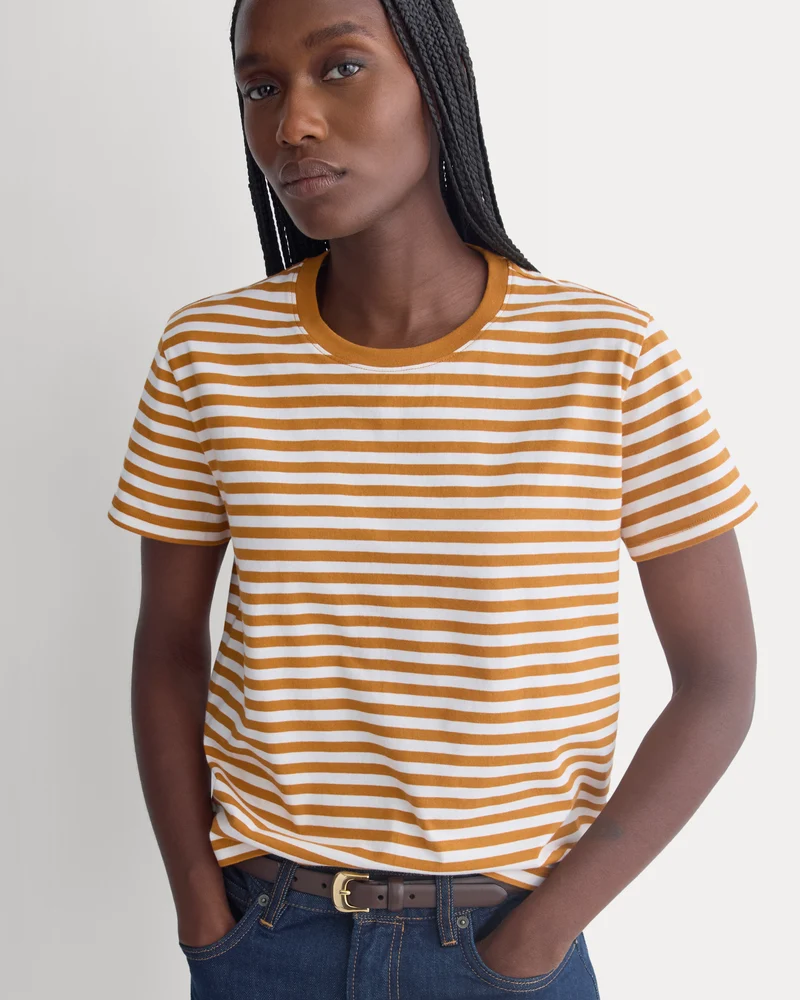 The Box-Cut Tee in Essential Cotton | Bone Brown | No Pocket