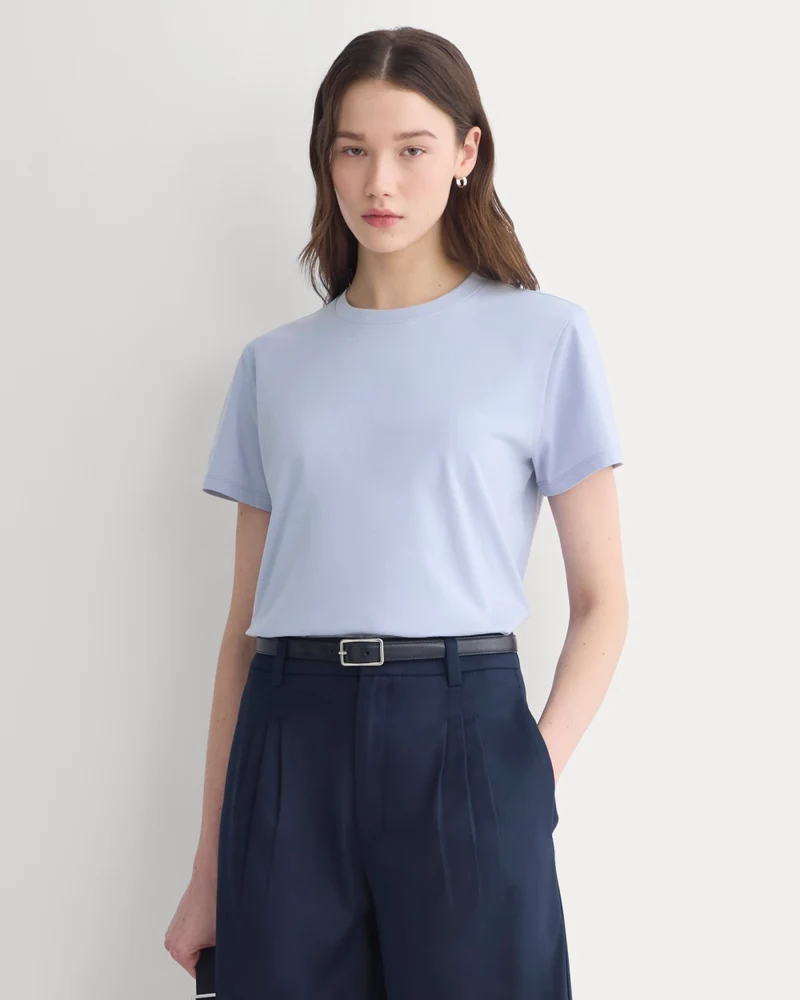 The Box-Cut Tee in Essential Cotton | Aleutian | No Pocket