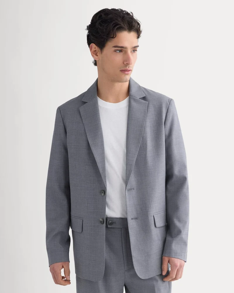 Tropical Wool Blazer | Heathered Grey