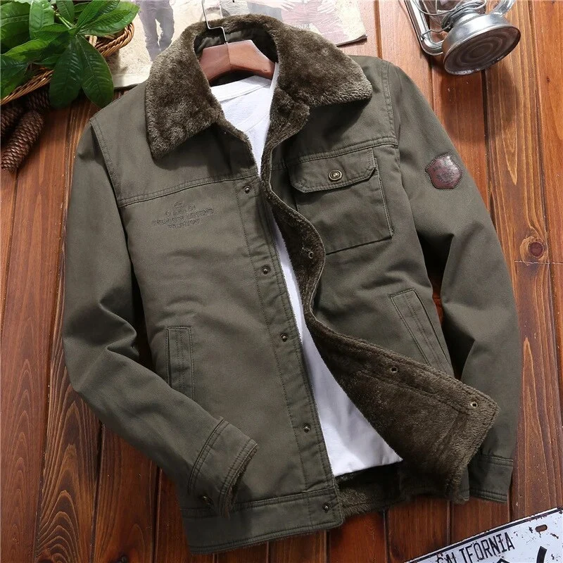 Casual herenfleece dikke warme windjack