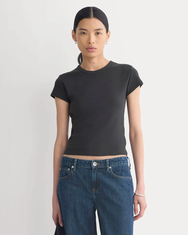 RetroSoft Cotton Crew | Black