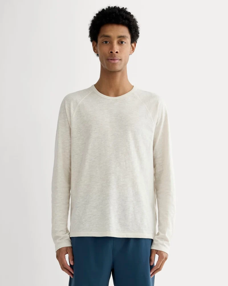 The Rec Long-Sleeve Crew | Heathered Oat