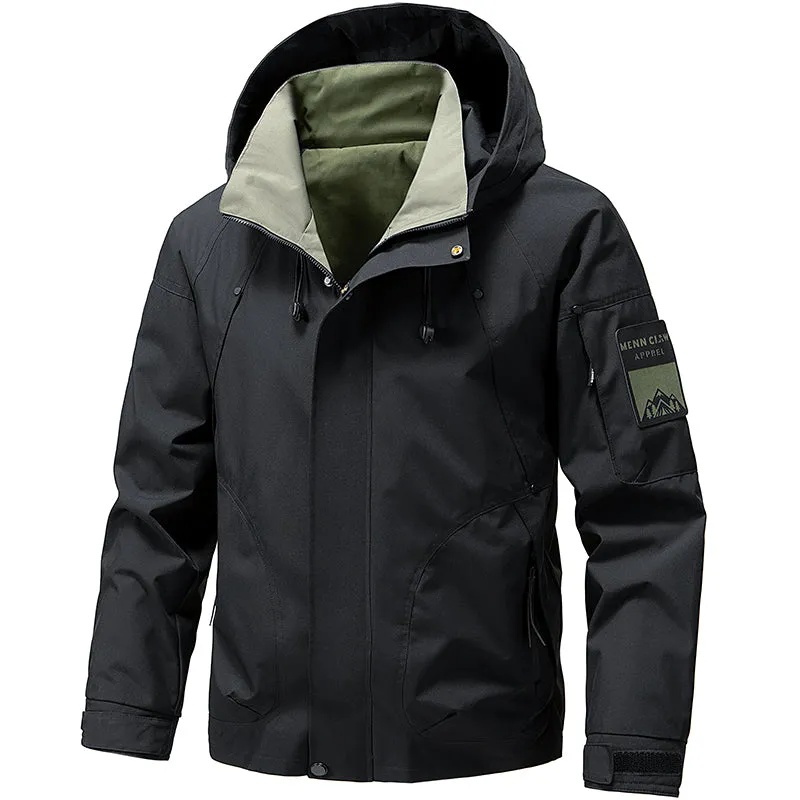 Heren Outdoor Capuchon Jas Windjack Wandelen Kamperen Jassen