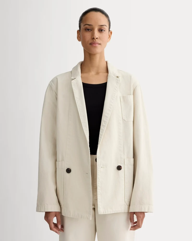 The Denim Chore Blazer | Garment-Dyed Sand