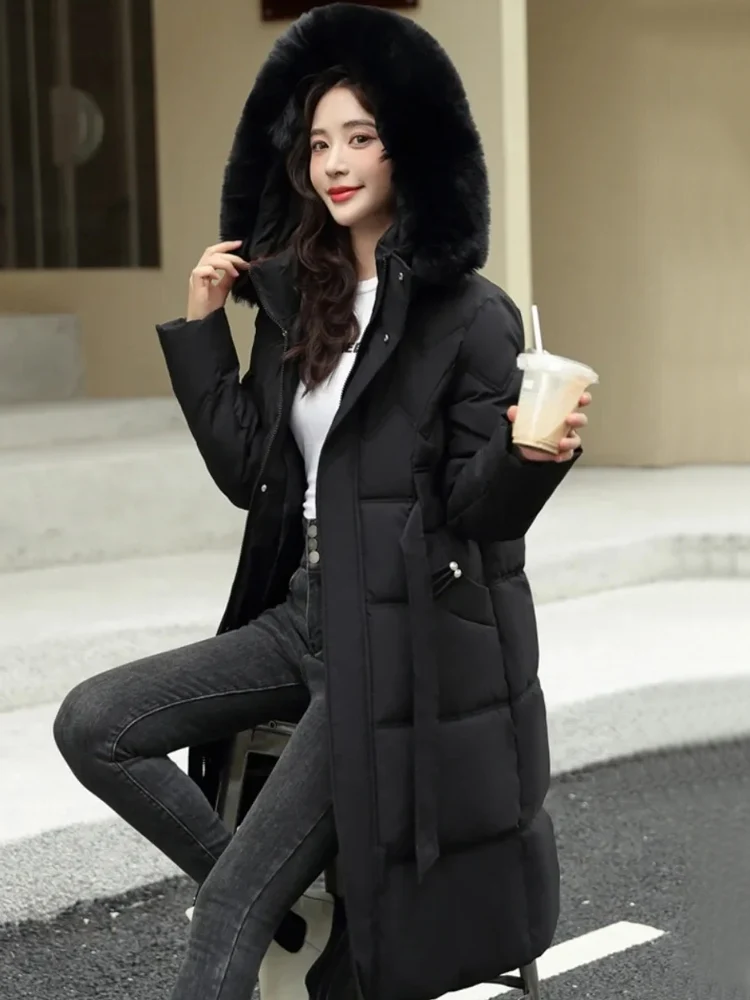 Dames dons parka winterjas