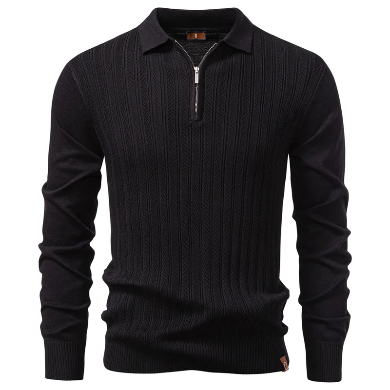 Heren Slim Fit Henley Lange Mouw Business Poloshirts