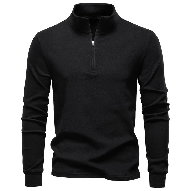 Heren effenkleurige zachte shell sweatshirt met rits