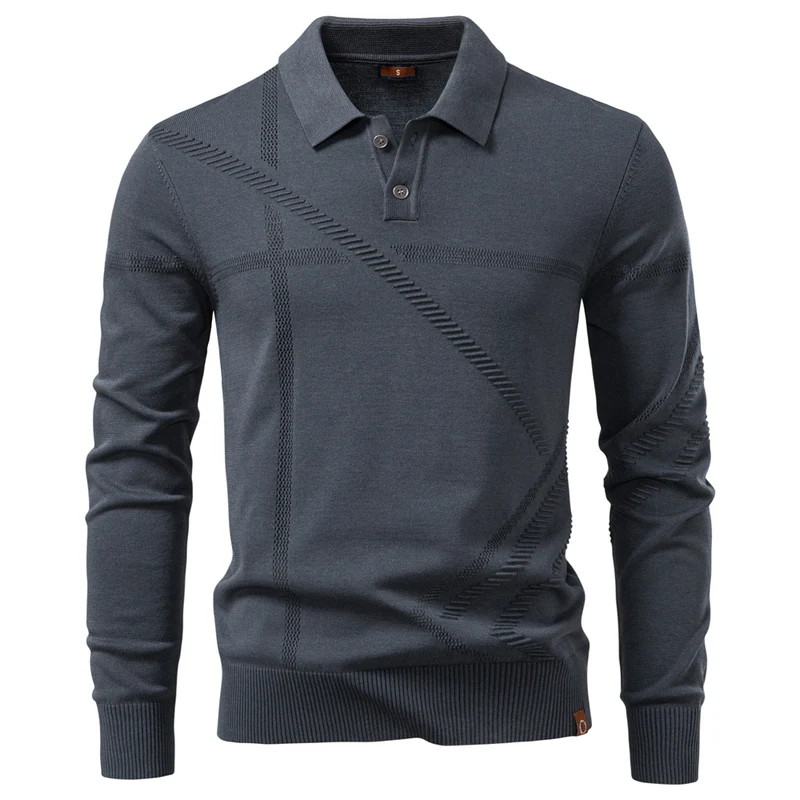 Herfst Winter Thermisch Comfort Heren Poloshirt