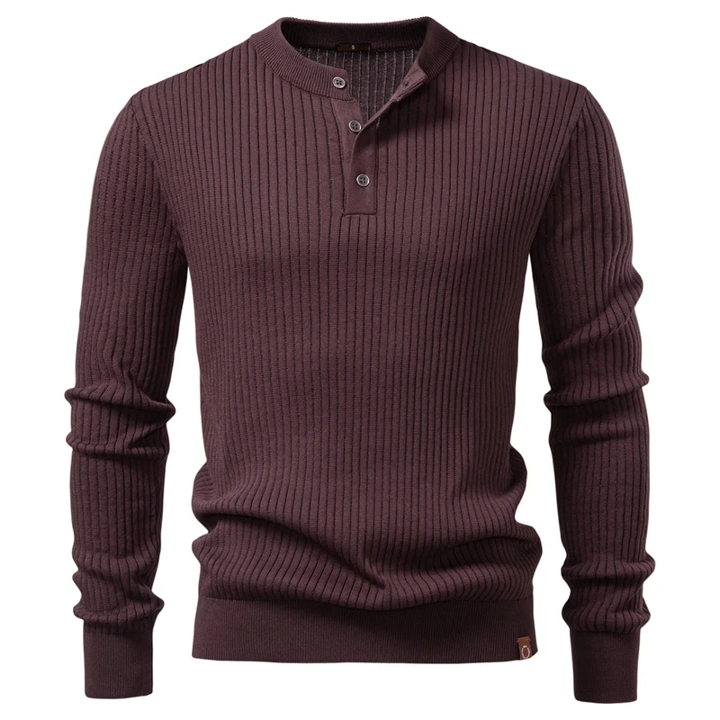 Mode gebreide slim fit polotrui Henry kraag Colthing