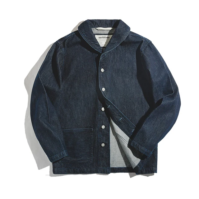Casual blauw gewassen denimstof voor heren