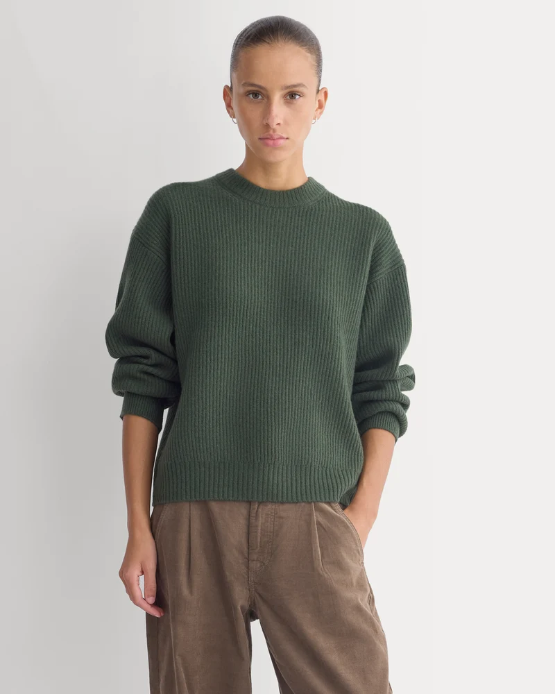 Cashmere Fisherman Crew | Dark Forest