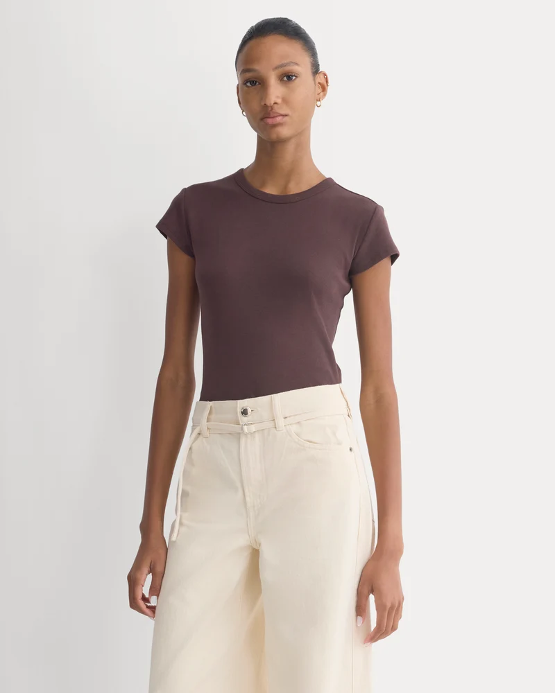 RetroSoft Cotton Crew | Coffee Bean