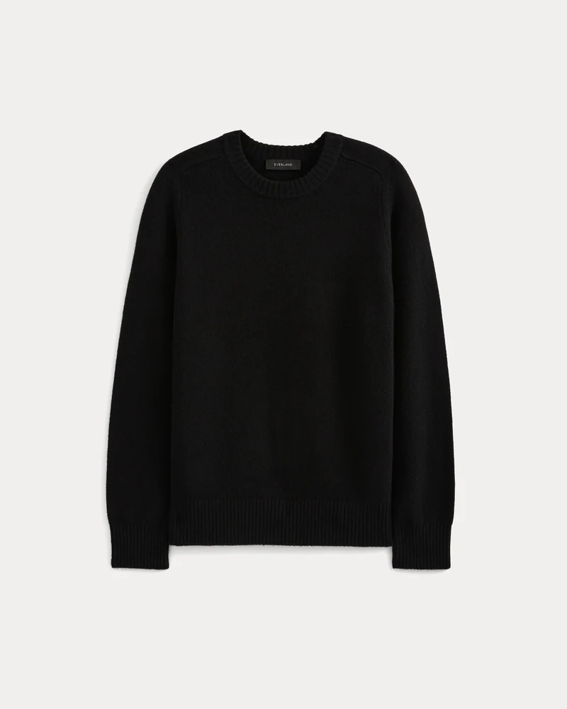 Midweight Cashmere Crew | Black