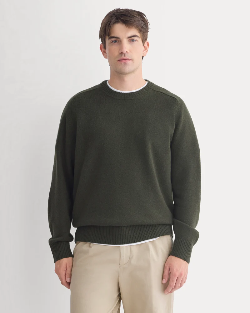 Midweight Cashmere Crew | Dark Green