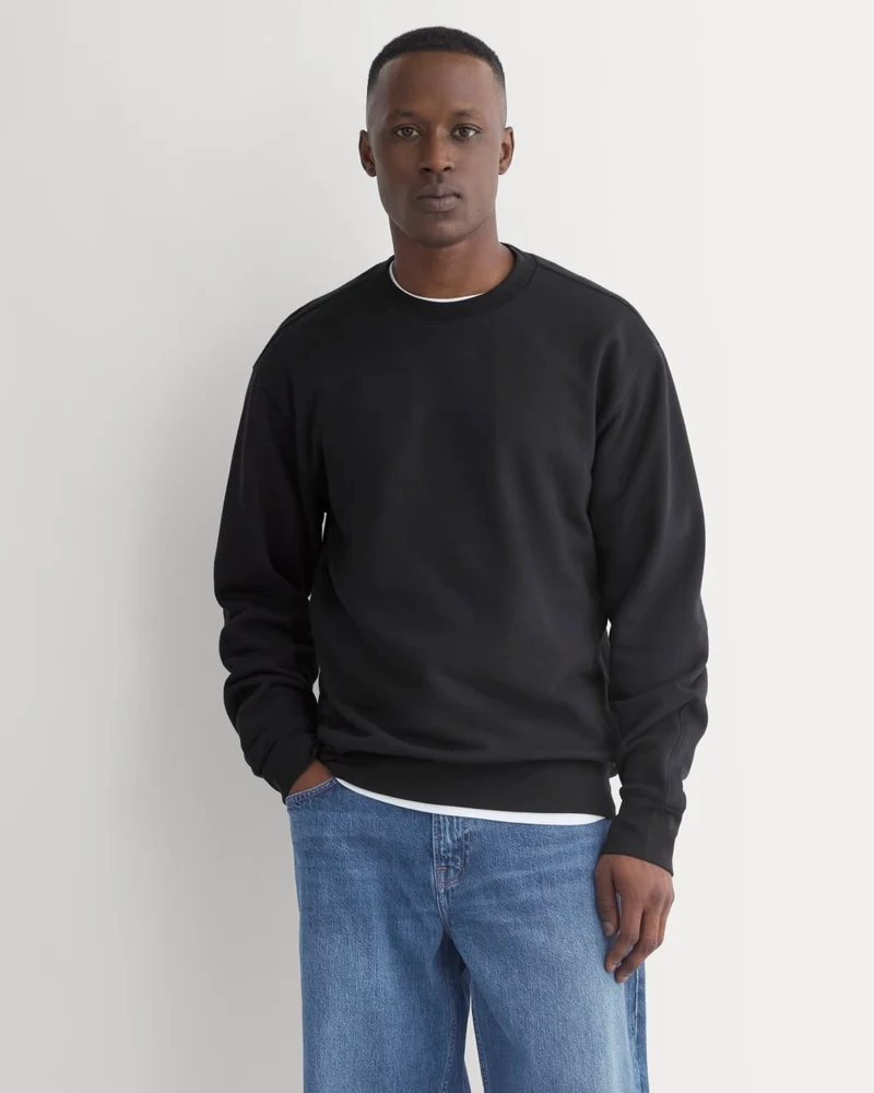 Lightweight Terry Sweatshirt | Black