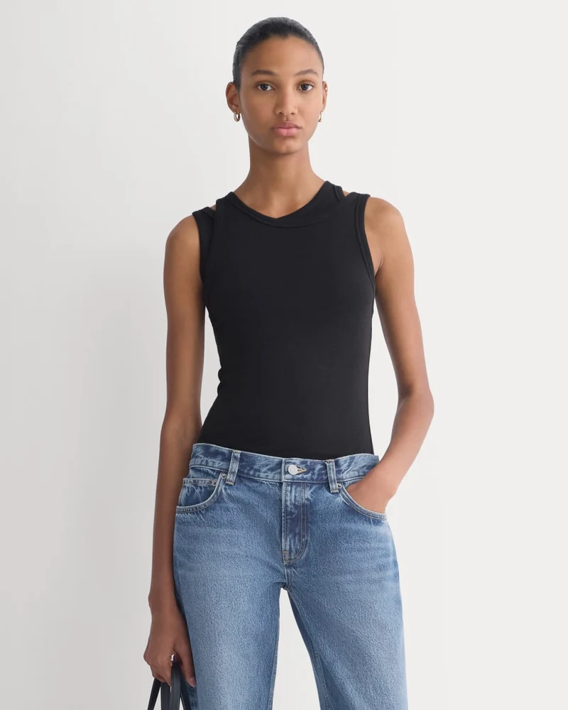 Tissue Layered Tank | Black