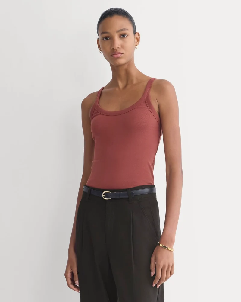 RetroSoft U-Neck Tank | Henna Red