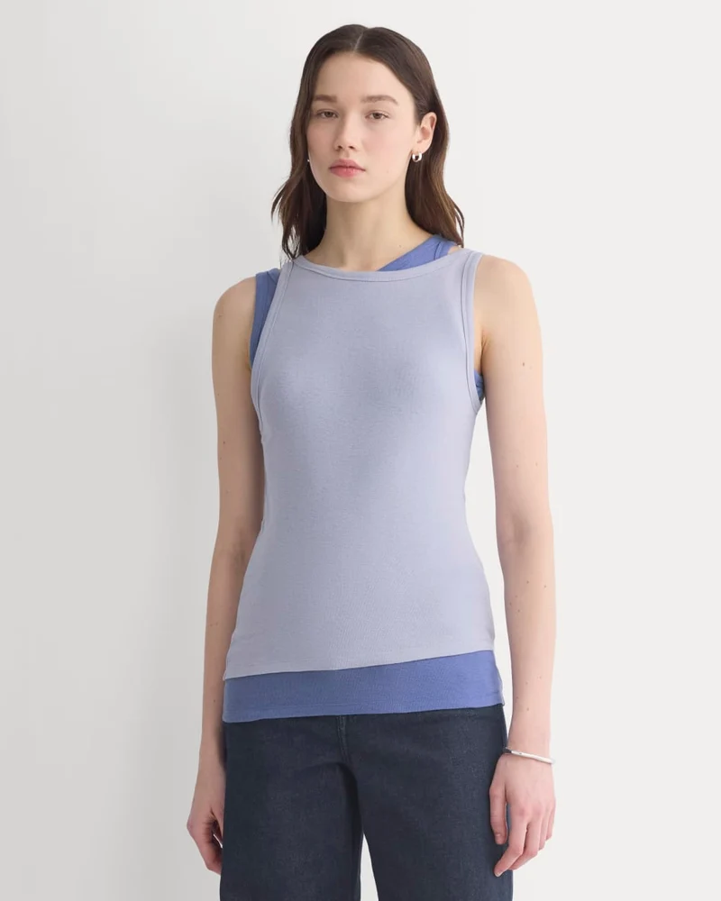 Tissue Layered Tank | Aleutian/Velvet Morning