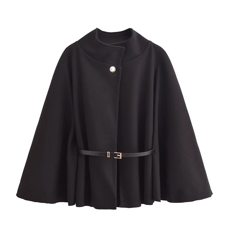 Vrouwen Vleermuismouwen Cape Mantels Winterjassen