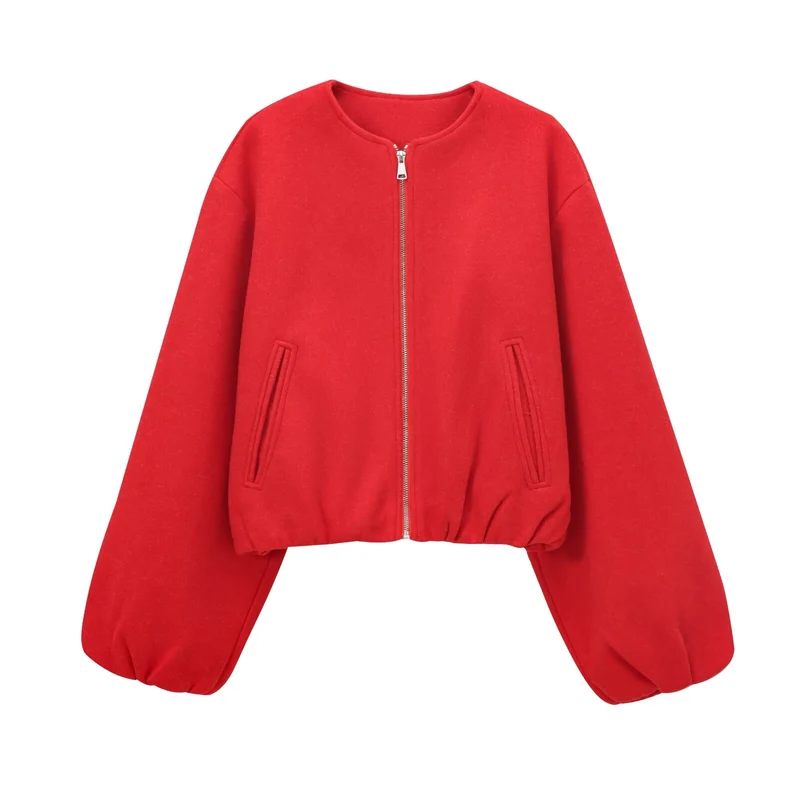 Zachte cropped bovenkleding sportjassen voor dames