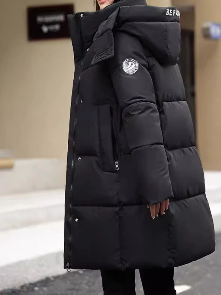 Dames Winter Dons Katoenen Jas Warm Dikke Capuchon