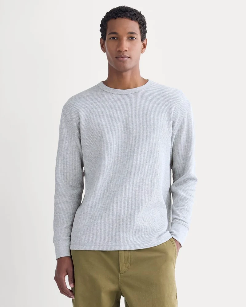 Thermal Crew in Cozy Waffle | Soft Heather Grey