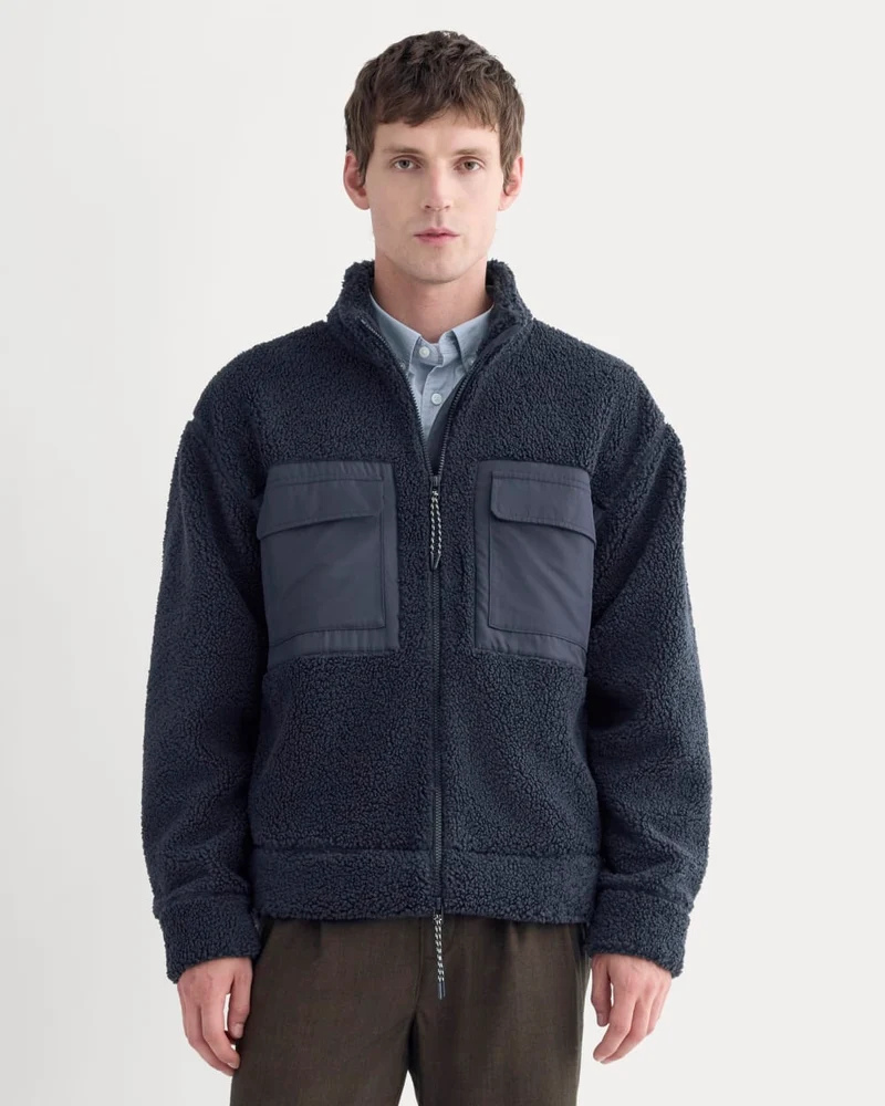 ReTrack Fleece Zip-Up | Deep Navy