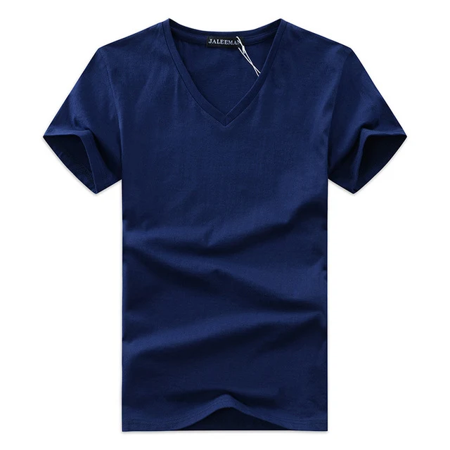 Grote maten heren T-shirts Zomer Casual V-hals