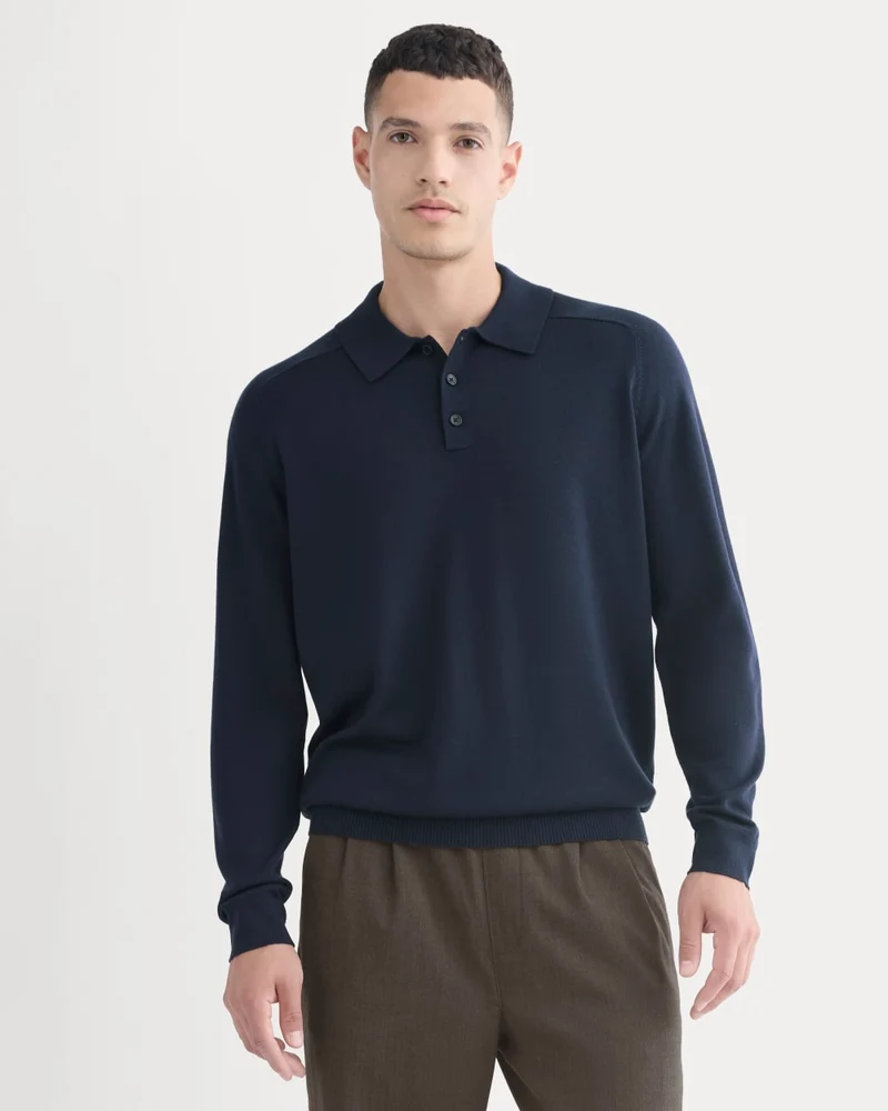 Ultrasoft Polo Sweater | Navy