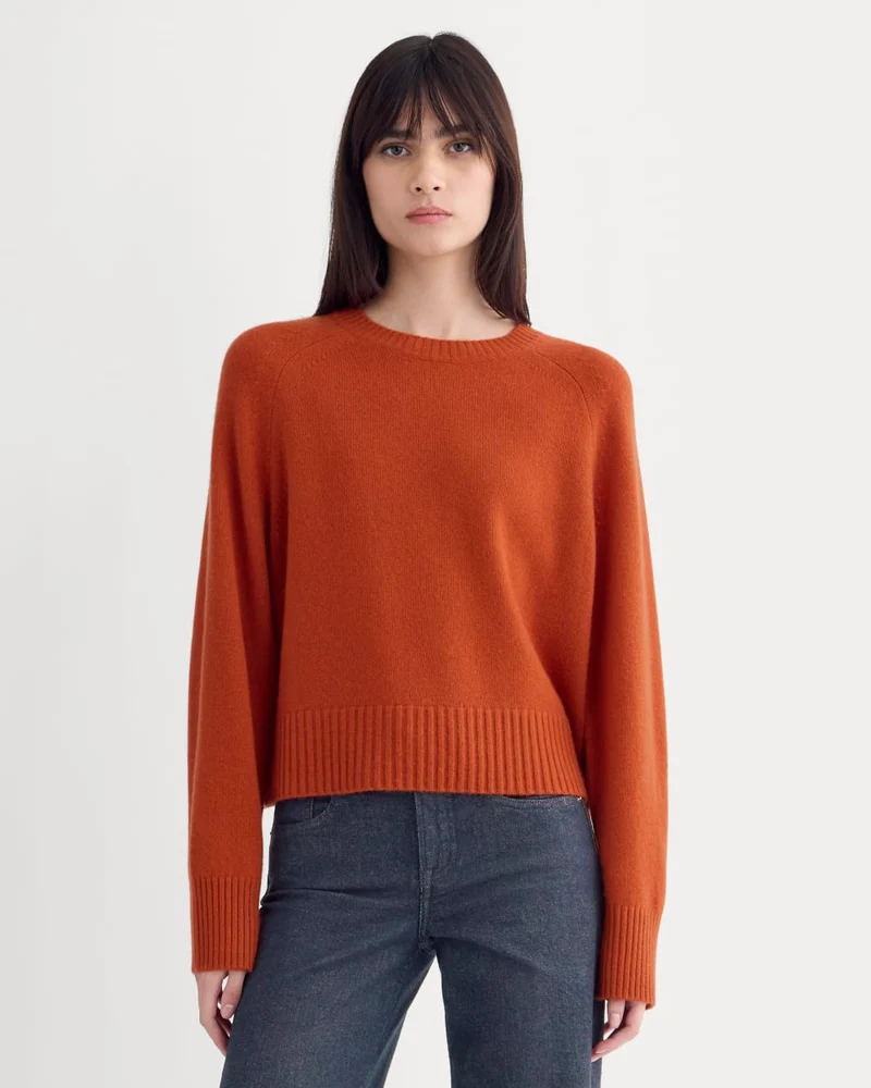 The Boxy Crew in Cashmere | Rust