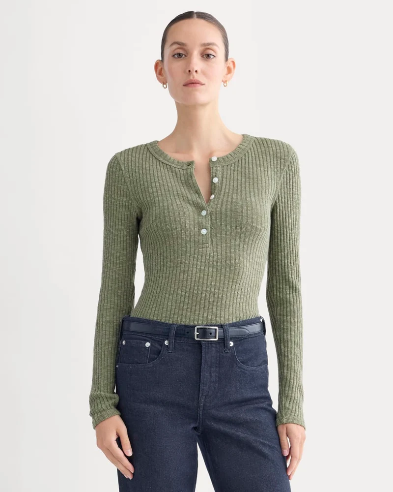 The Cozy Rib Henley | Kalamata