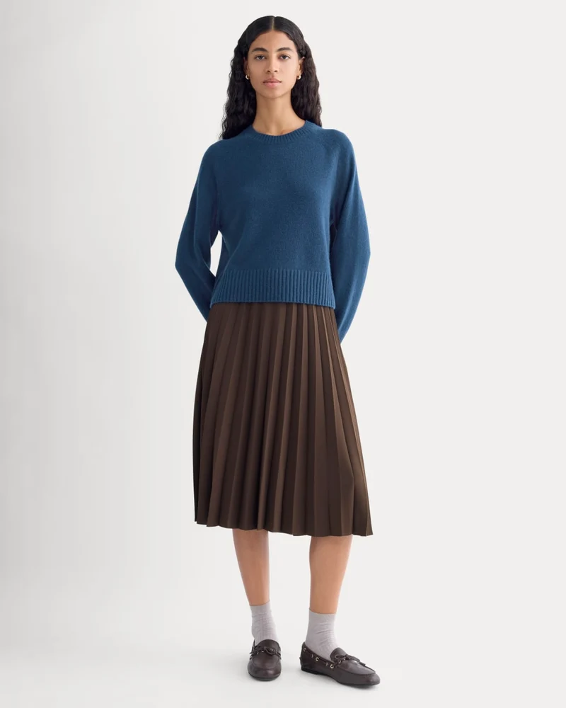 The Boxy Crew in Cashmere | Deep Lazuli Blue