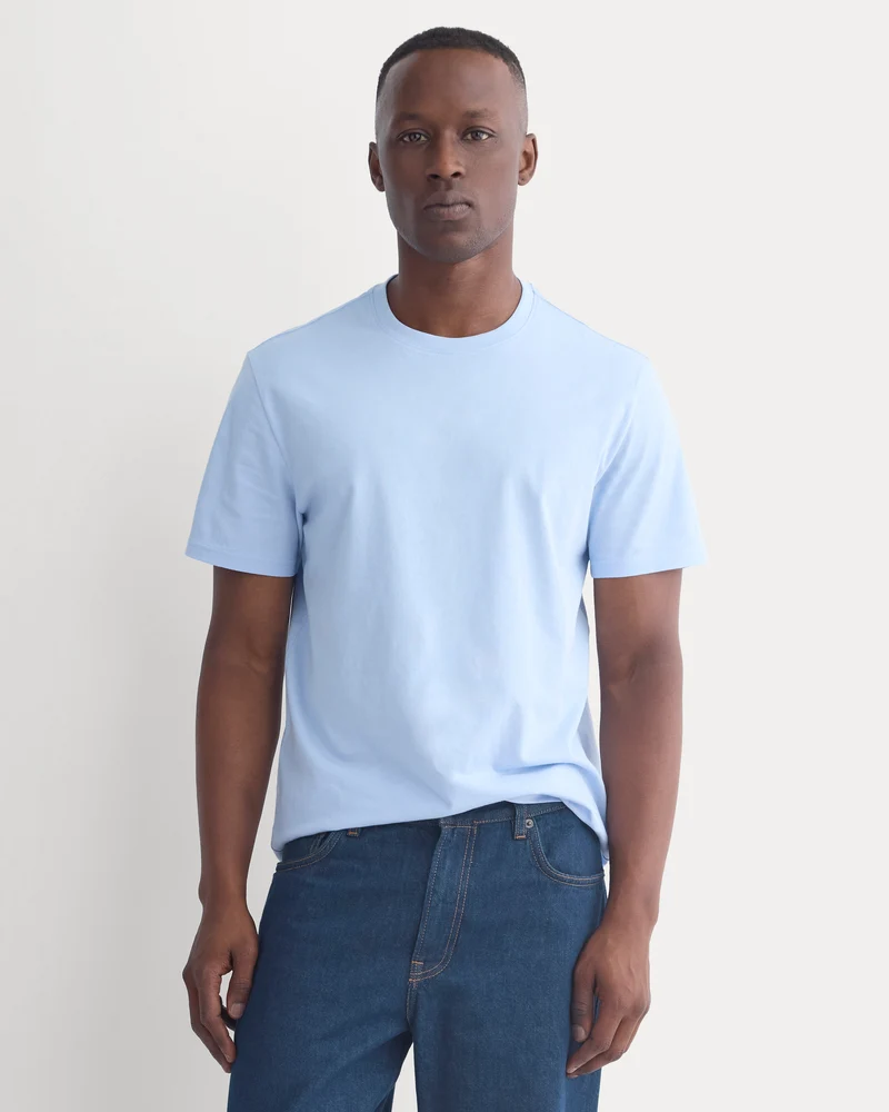The Essential Organic Crew | Cashmere Blue