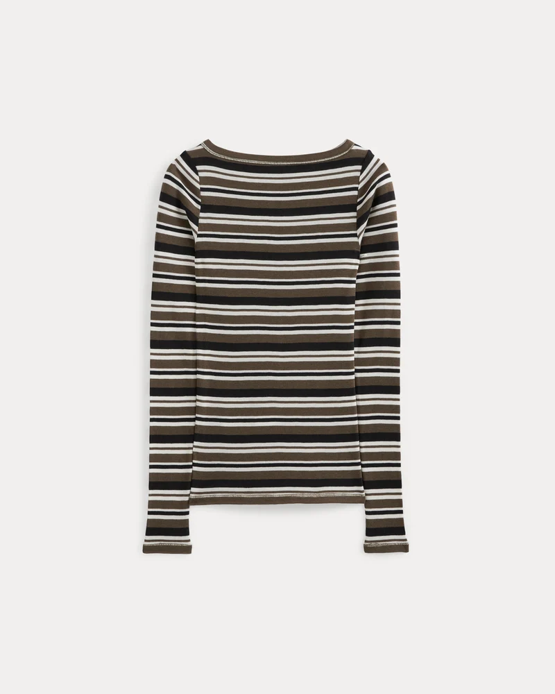 Tissue Boatneck Top | Beech