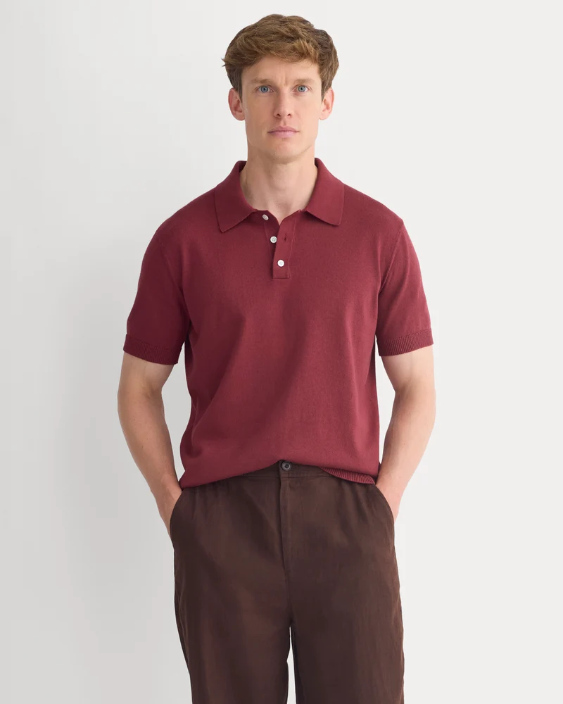 No-Sweat Sweater Polo | Cabernet