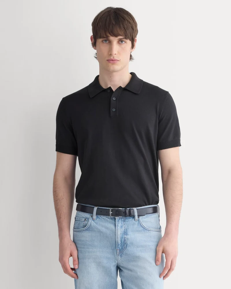 No-Sweat Sweater Polo | Black