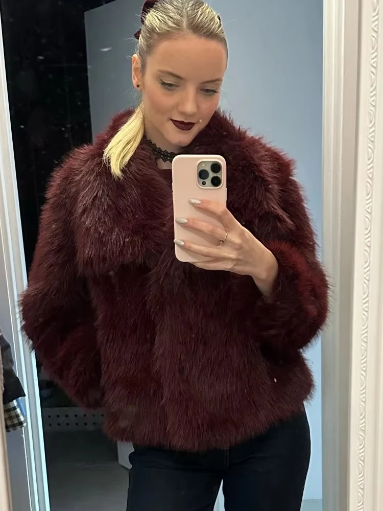 Luxe damesjassen met grote bontkraag