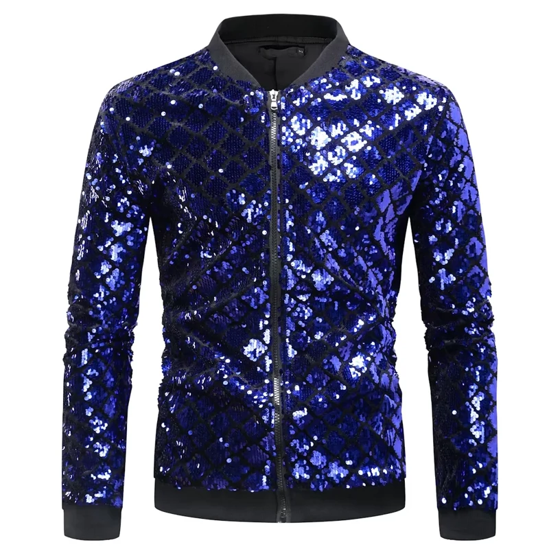 Heren Glanzend Zwart Blauw Groen Dans Straatkleding