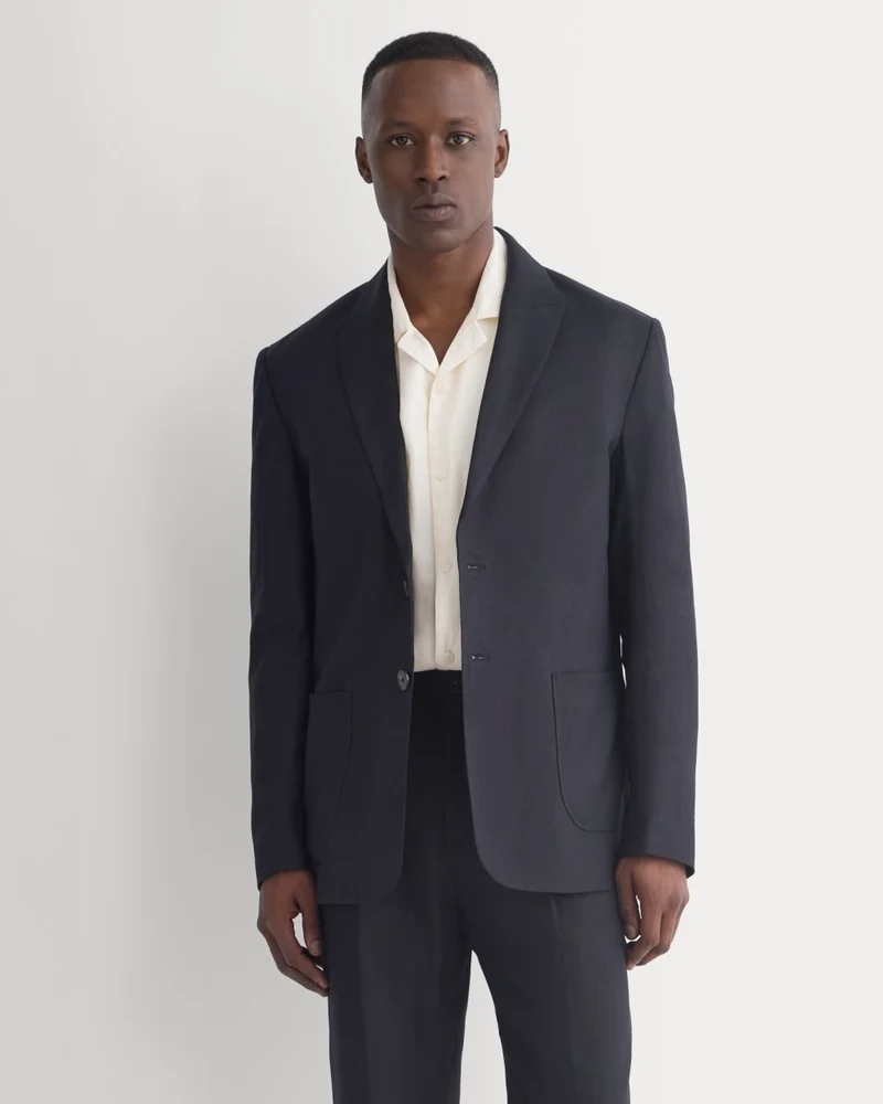 Soyeux Linen Linen Blazer | Black