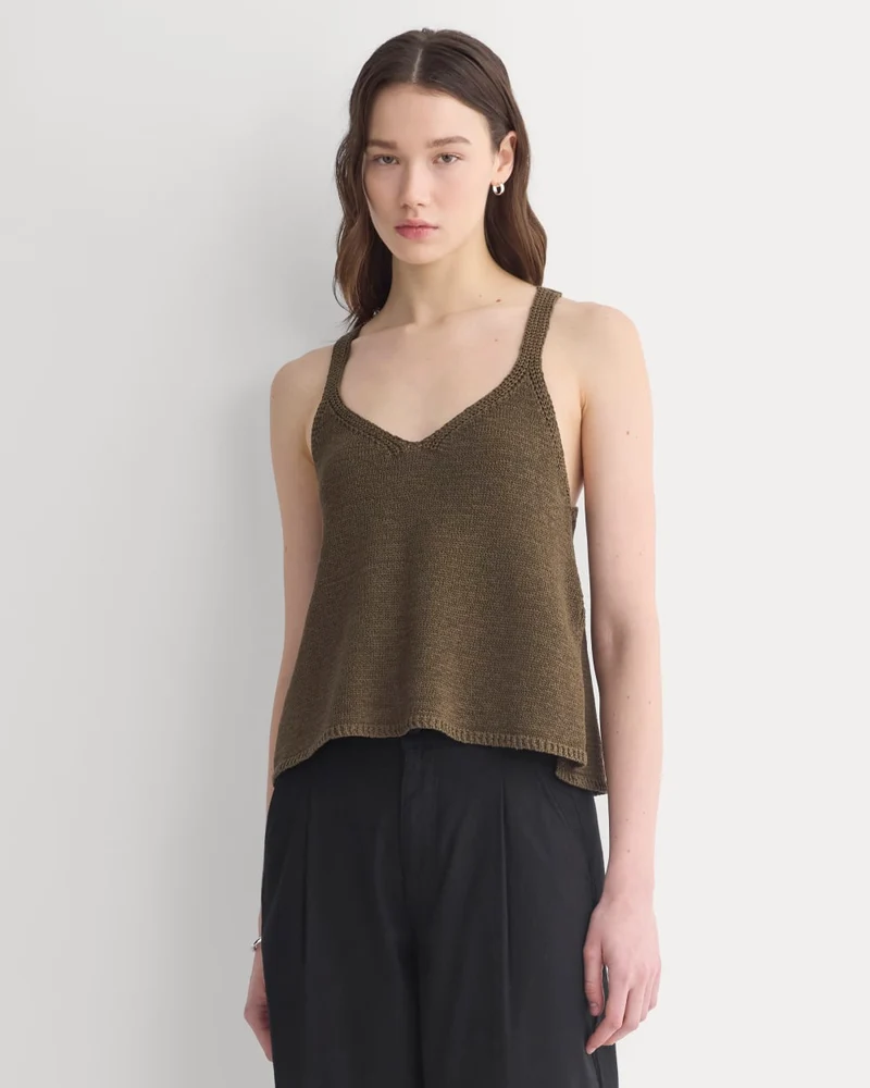 Racerback V-Neck Sweater | Beech