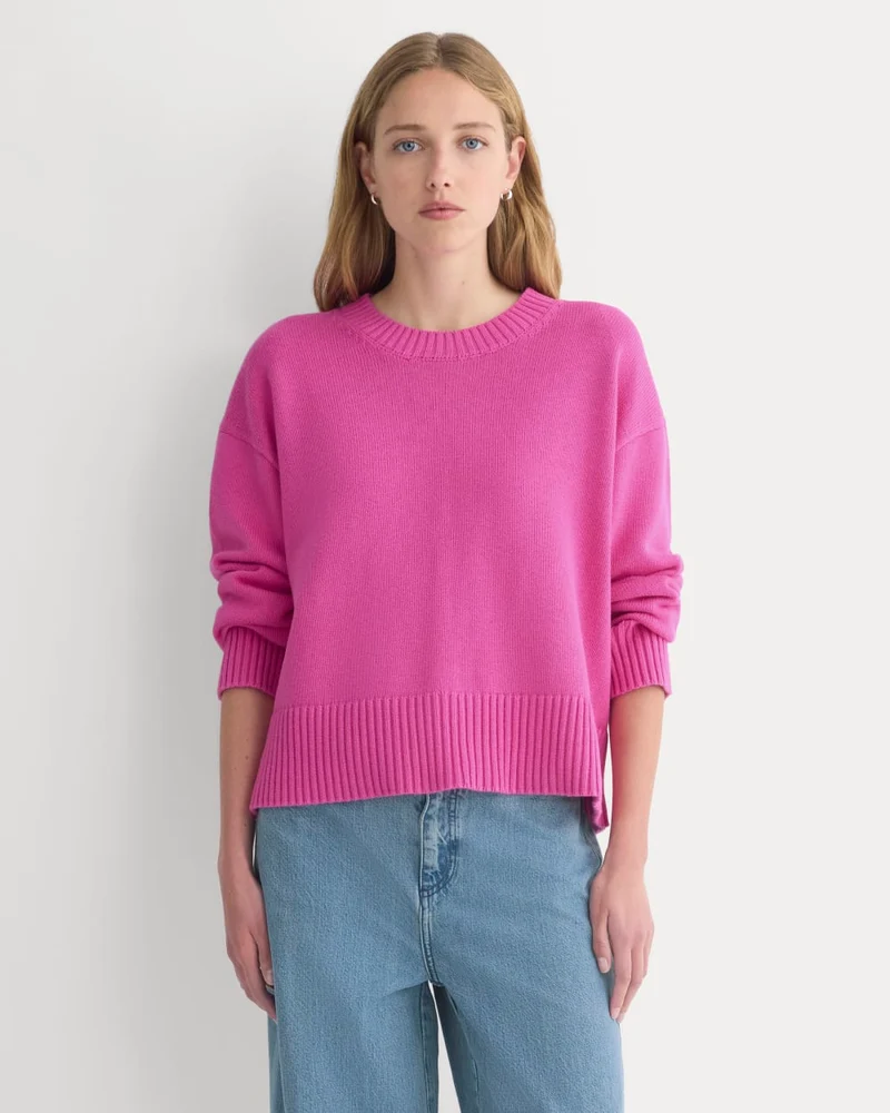 The Boxy Sweater in Everyday Cotton | Rose Violet