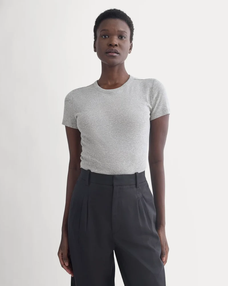 Tissue Short-Sleeve Crew | Heathered Grey