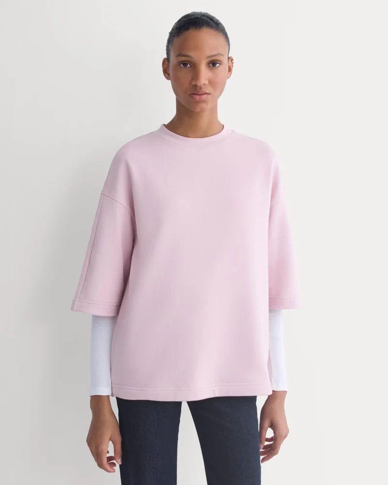 Lightweight Terry Oversized Tee | Burnished Lilac