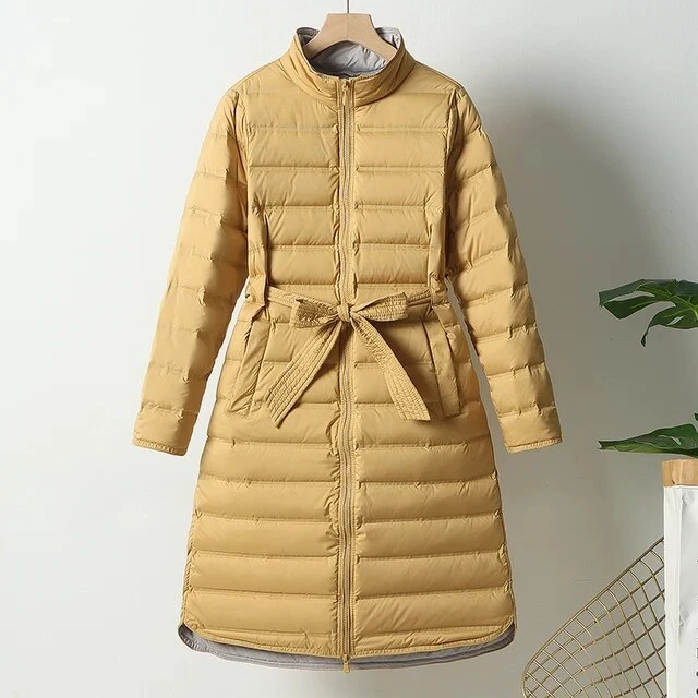 Dames winterjas witte eendendons parka's