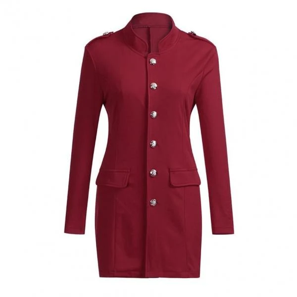 Mode eenvoudige Office Lady revers pak jas